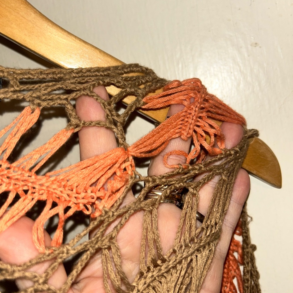 🩷🧡2X Floral Blouse with Boho Vintage Fringe Vest - Picture 12 of 16